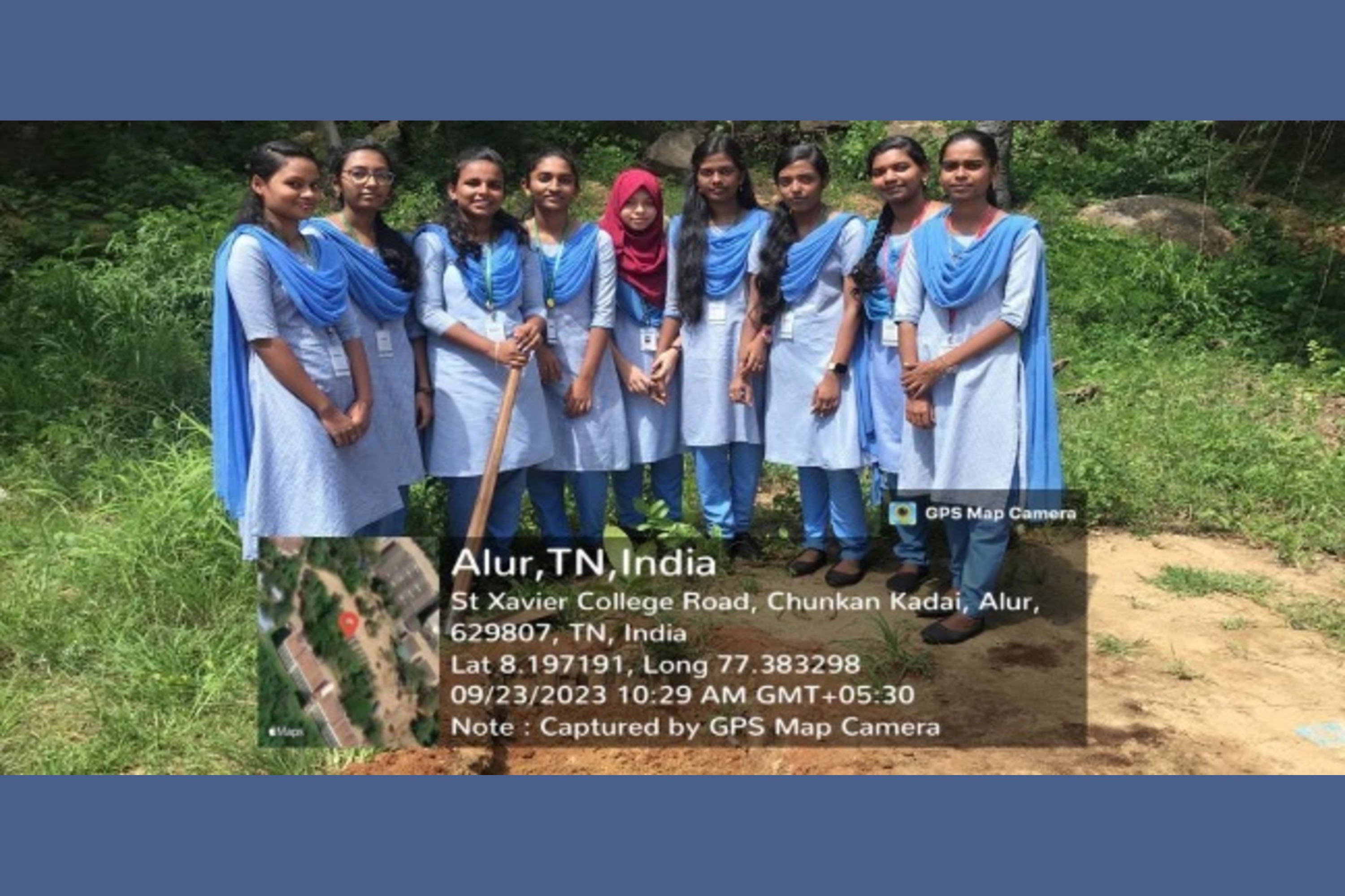 Planting the tree saplings